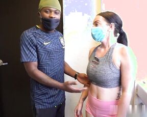 2 COCK WHORES suck dick through masks : SOCIAL DISTANCING